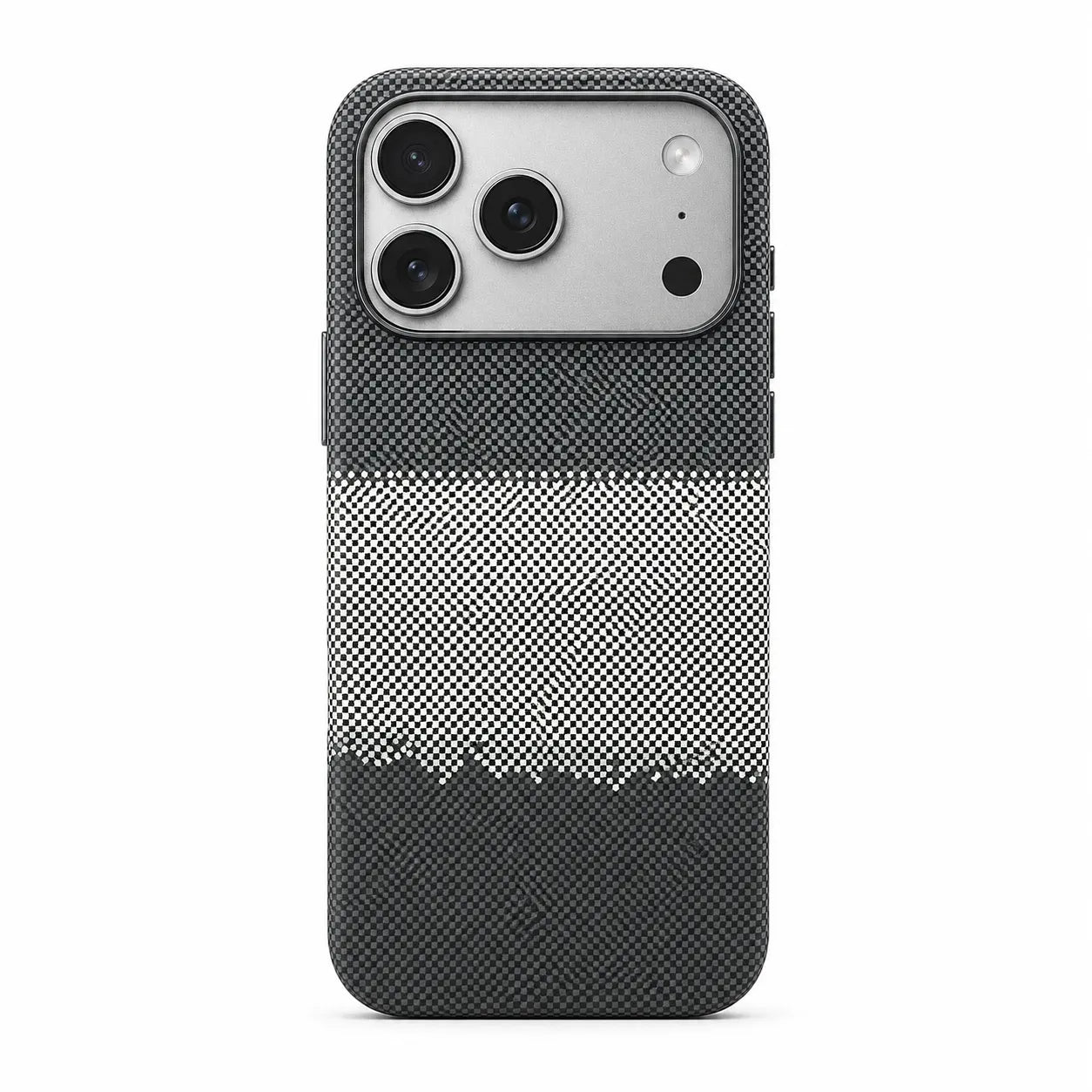 Strata Contrast Aramid Fiber Case for iPhone - Gray