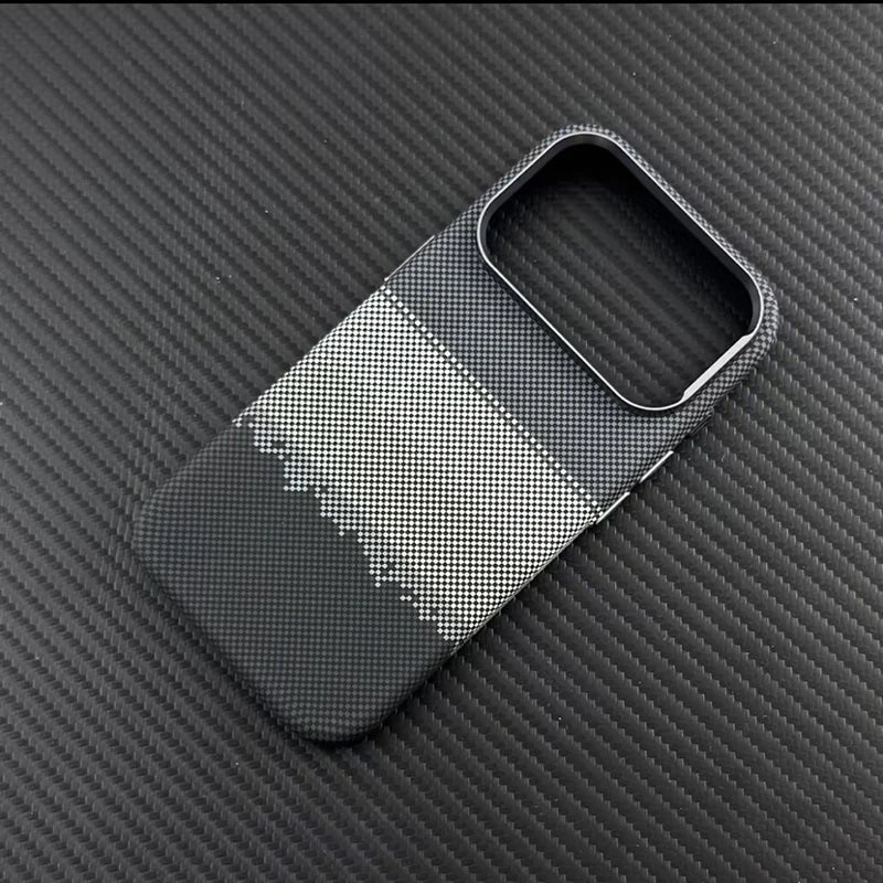 Strata Contrast Aramid Fiber Case for iPhone - Gray
