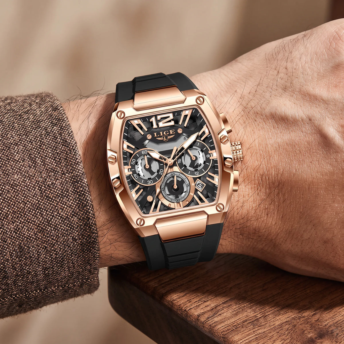 Zurich Square Chronograph Watch